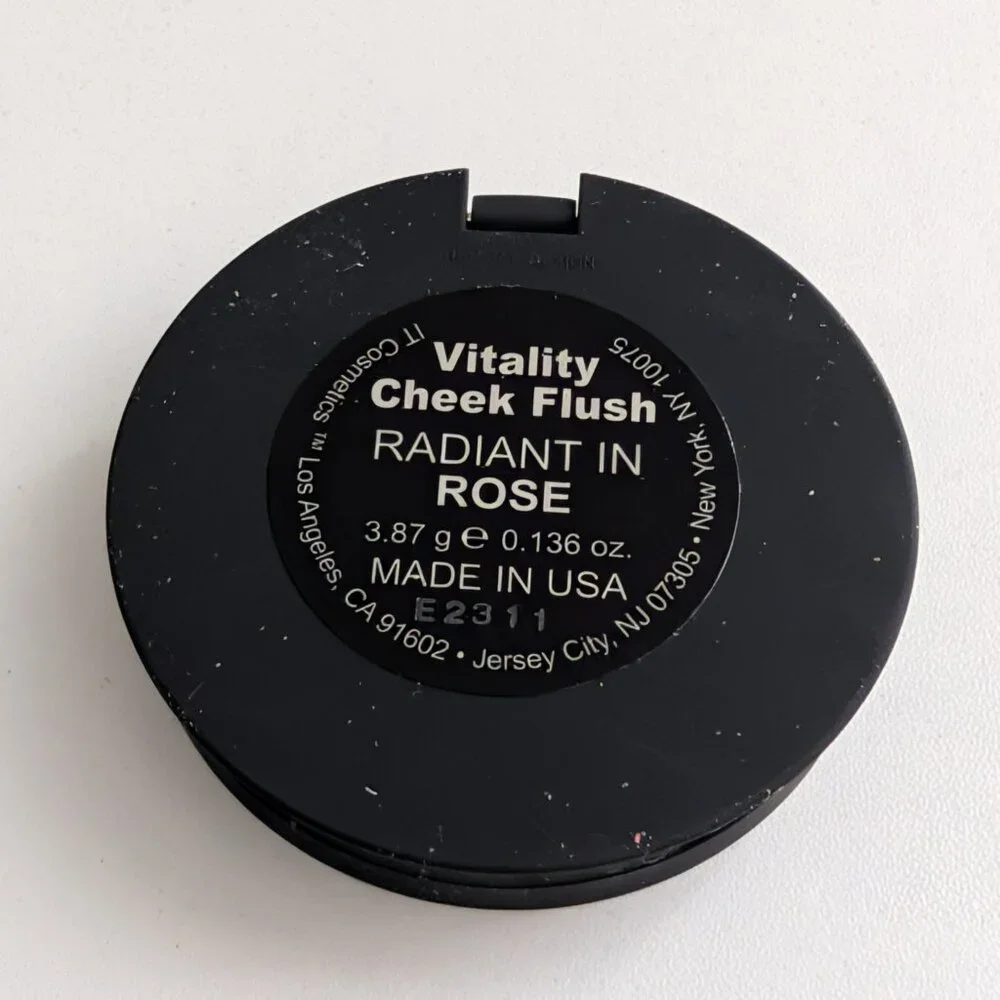 IT Cosmetics Original Vitality Cheek Flush Powder BlushStain RADIANT IN ROSE NEW